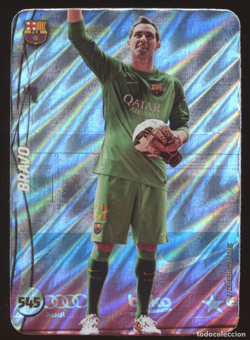 Cromos de f&uacute;tbol: #545. CLAUDIO BRAVO (Top Brillo Rayas) - FC Barcelona 2014/2015 - Mundicromo Liga Card/Cromo 14/15
