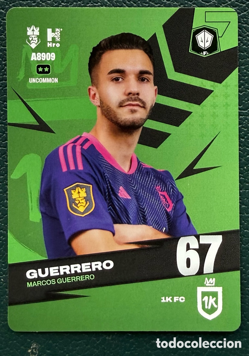 Cartes &agrave; collectionner de Football: A8909 MARCOS GUERRERO 1K FC FICHAS ALBUM KINGS LEAGUE INFOJOBS 2024