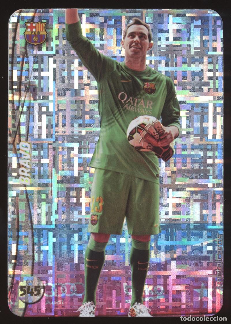 Cromos de f&uacute;tbol: #545. CLAUDIO BRAVO (Top Brillo Tetris) - FC Barcelona 2014/2015 - Mundicromo Liga Card/Cromo 14/15