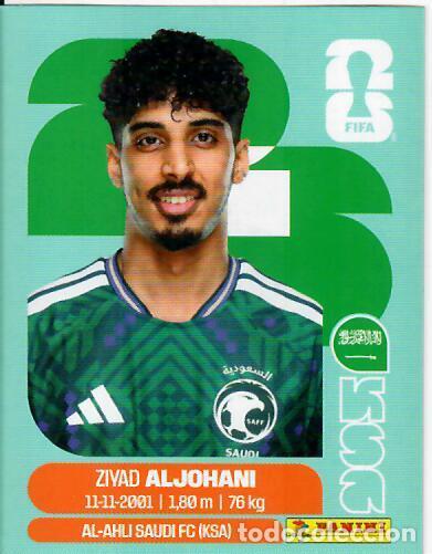 Cromos de f&uacute;tbol: CROMO PANINI MUNDIAL WORLD CUP 2026 - KSA10 KSA 10 - ALJOHNI - ARABIA SAUDI