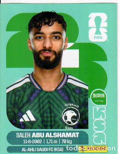 Cromos de f&uacute;tbol: CROMO PANINI MUNDIAL WORLD CUP 2026 - KSA14 KSA 14 - ABU ALSHAMAT - ARABIA SAUDI