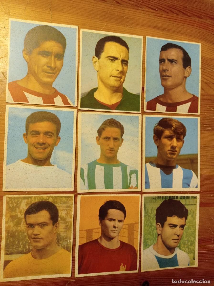 Cromos de f&uacute;tbol: Lote 9 Cromos Campeones Bruguera 1968 1969 68 69