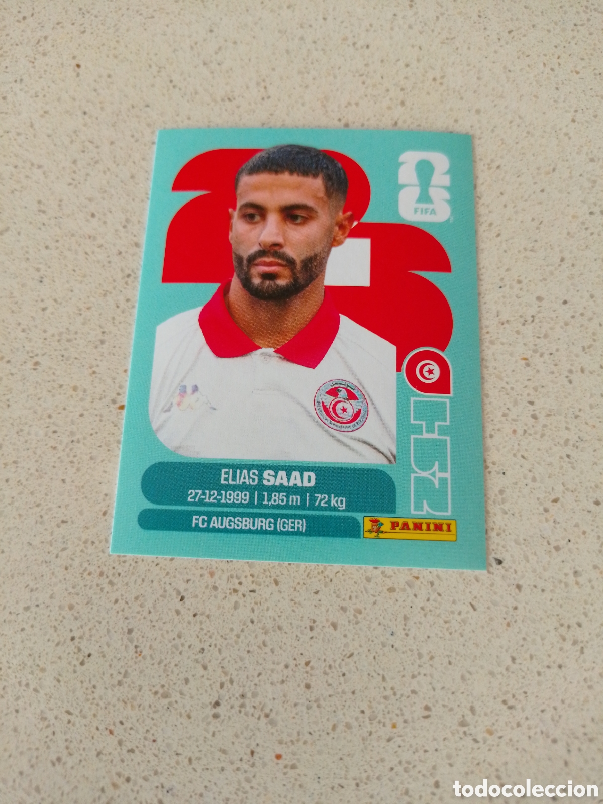 Cromos de f&uacute;tbol: CROMO NUMERO 16 SAAD TUNEZ. MUNDIAL 2026. PANINI.