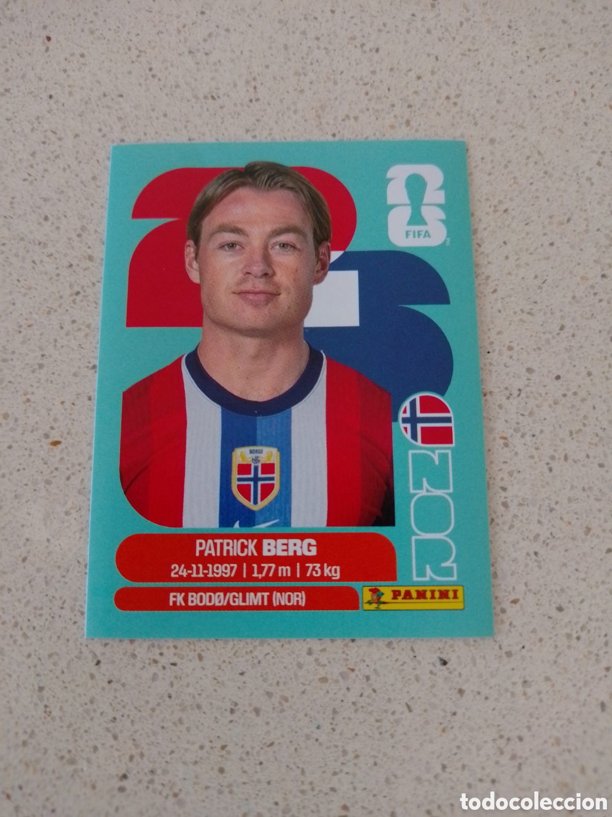 Cromos de f&uacute;tbol: CROMO NUMERO 14 BERG NORUEGA. MUNDIAL 2026. PANINI.