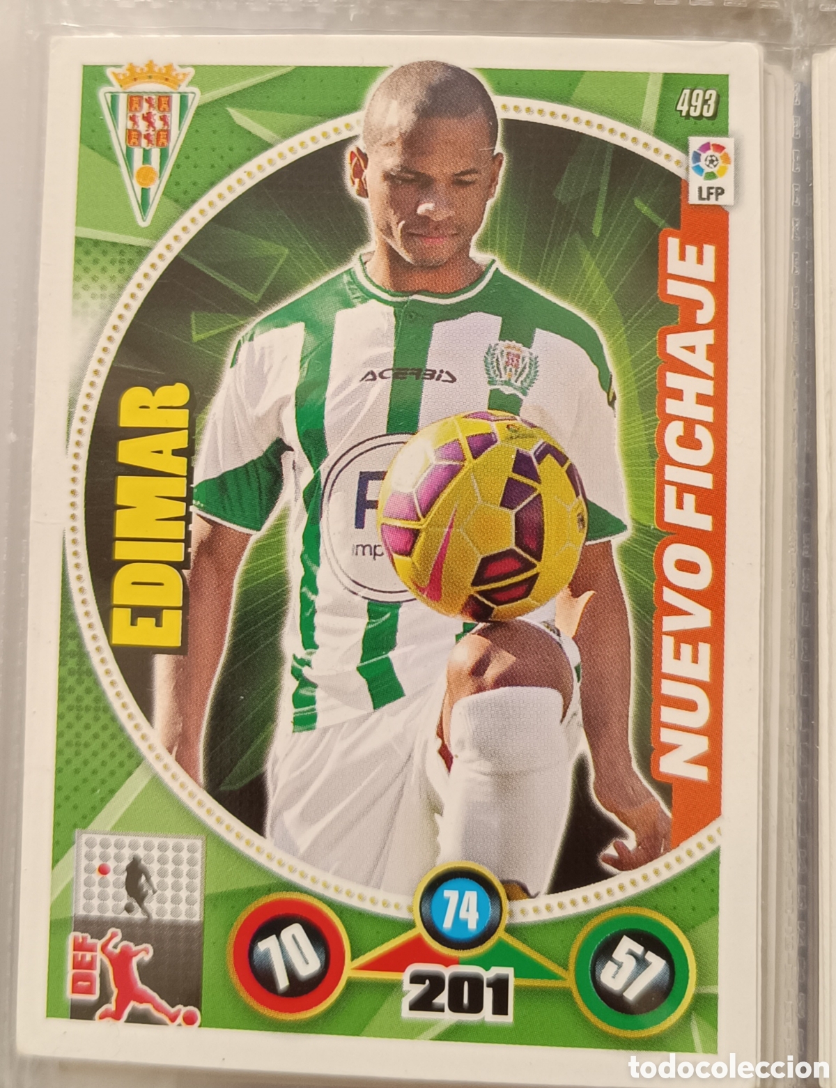 Cromos de f&uacute;tbol: 493 Nuevo fichaje EDIMAR adrenalyn 13/14
