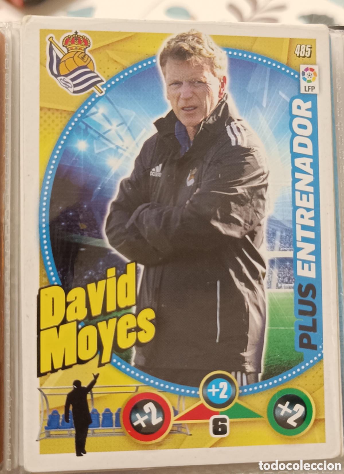 Football Stickers: 485 DAVID MOYES Entrenador adrenalyn 12/13