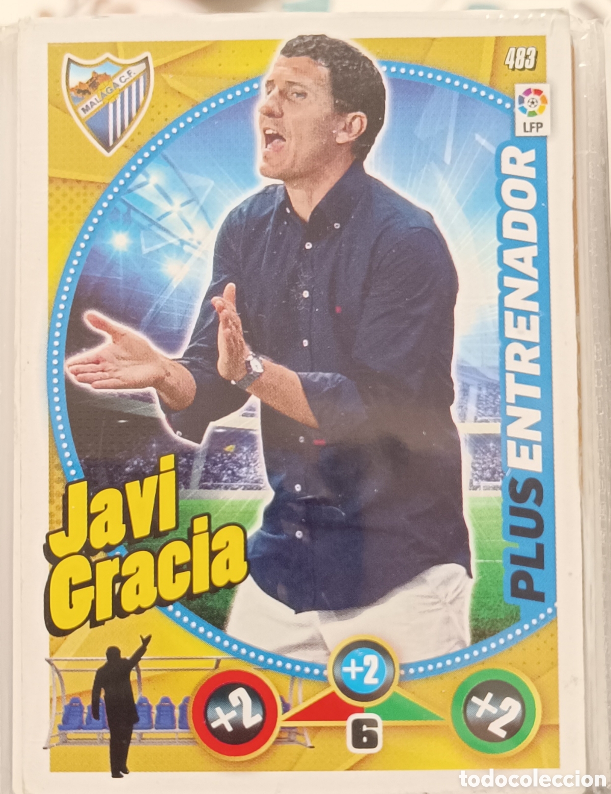 Cromos de f&uacute;tbol: 483 JAVI GRACIA Plus entrenador adrenalyn 12/13