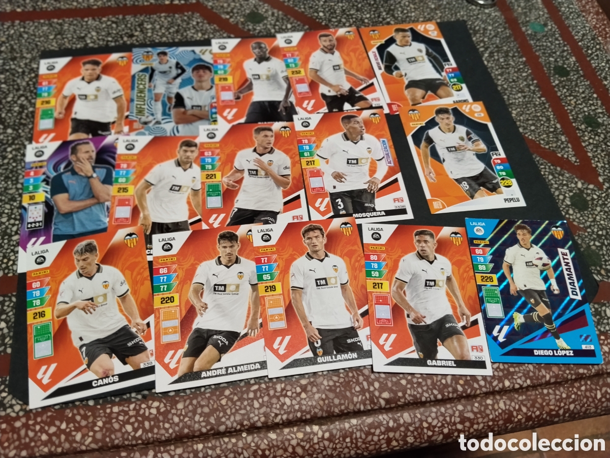 Cromos de f&uacute;tbol: 15 Cromos Valencia C.F