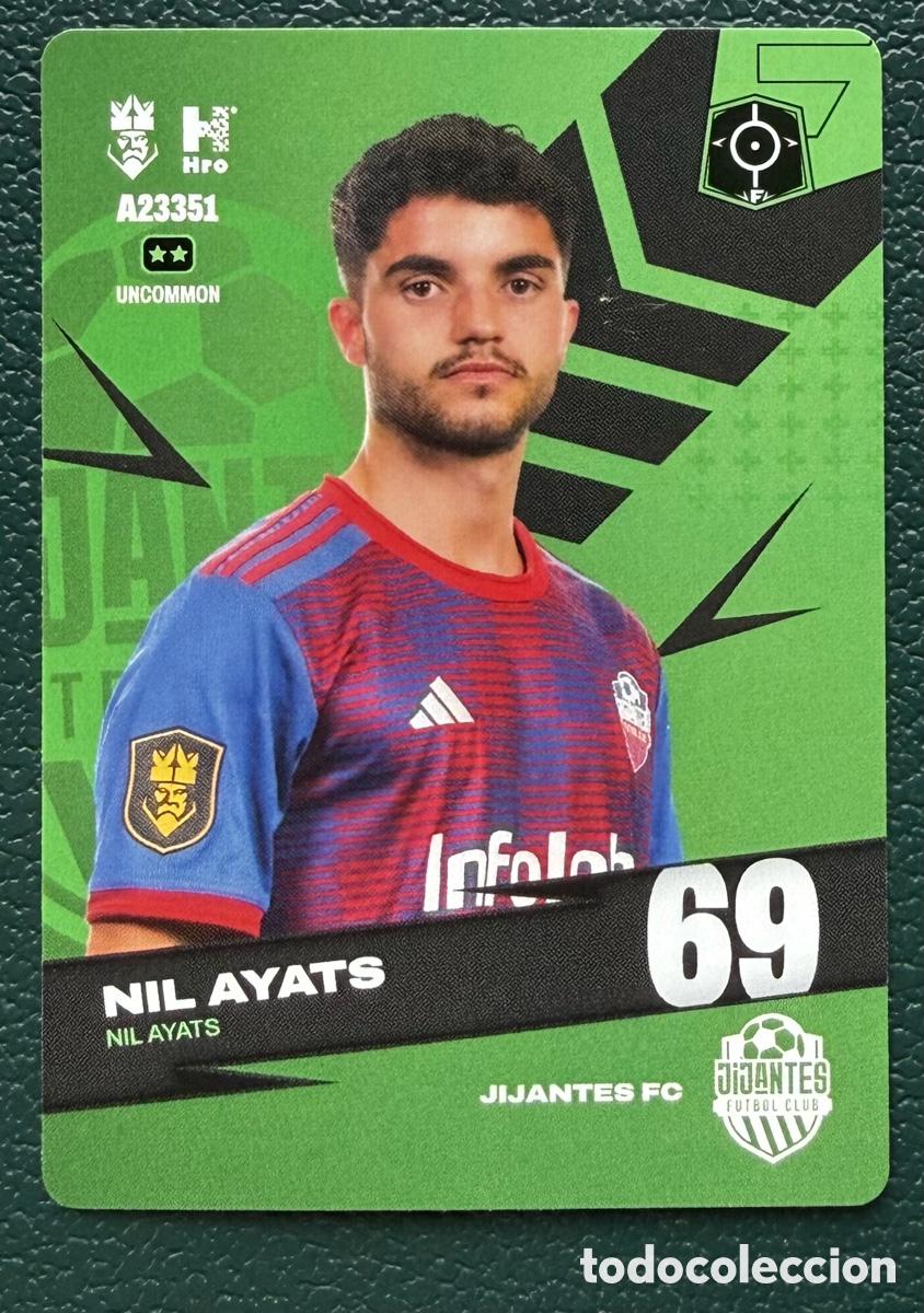 Football Stickers: A23351 NIL AYATS JIJANTES FC FICHAS ALBUM KINGS LEAGUE INFOJOBS 2024 KOLEX