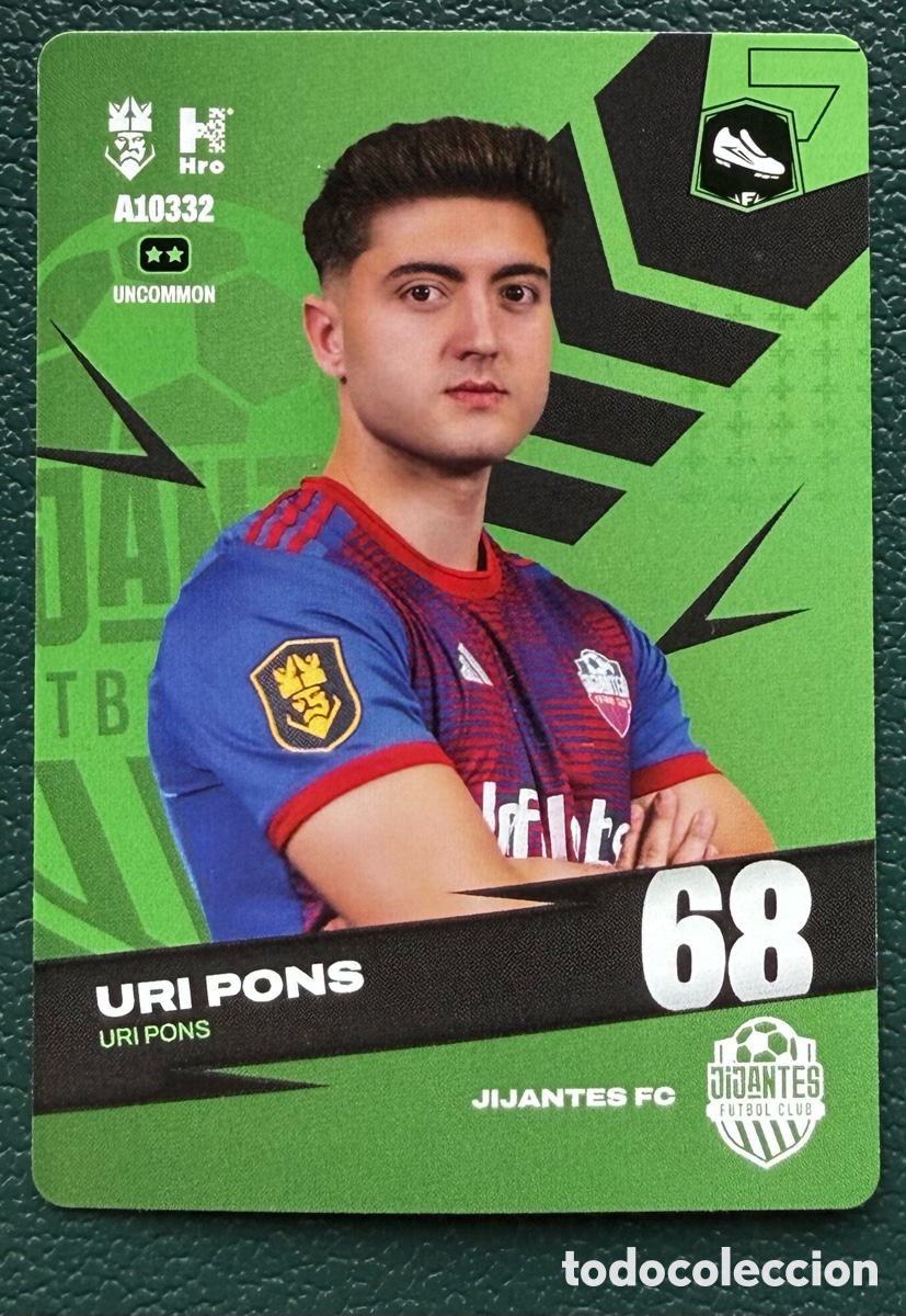 Football Stickers: A10332 URI PONS JIJANTES FC FICHAS ALBUM KINGS LEAGUE INFOJOBS 2024 KOLEX