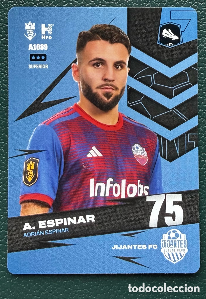 Football Stickers: A1089 ADRIAN ESPINAR JIJANTES FC FICHAS ALBUM KINGS LEAGUE INFOJOBS 2024 KOLEX