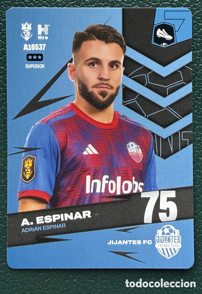 Football Stickers: A10537 ADRIAN ESPINAR JIJANTES FC FICHAS ALBUM KINGS LEAGUE INFOJOBS 2024 KOLEX