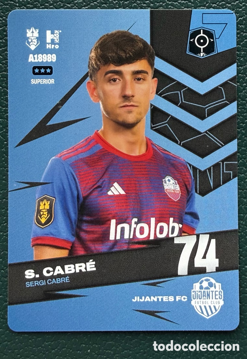 Football Stickers: A18989 SERGI CABRE JIJANTES FC FICHAS ALBUM KINGS LEAGUE INFOJOBS 2024 KOLEX
