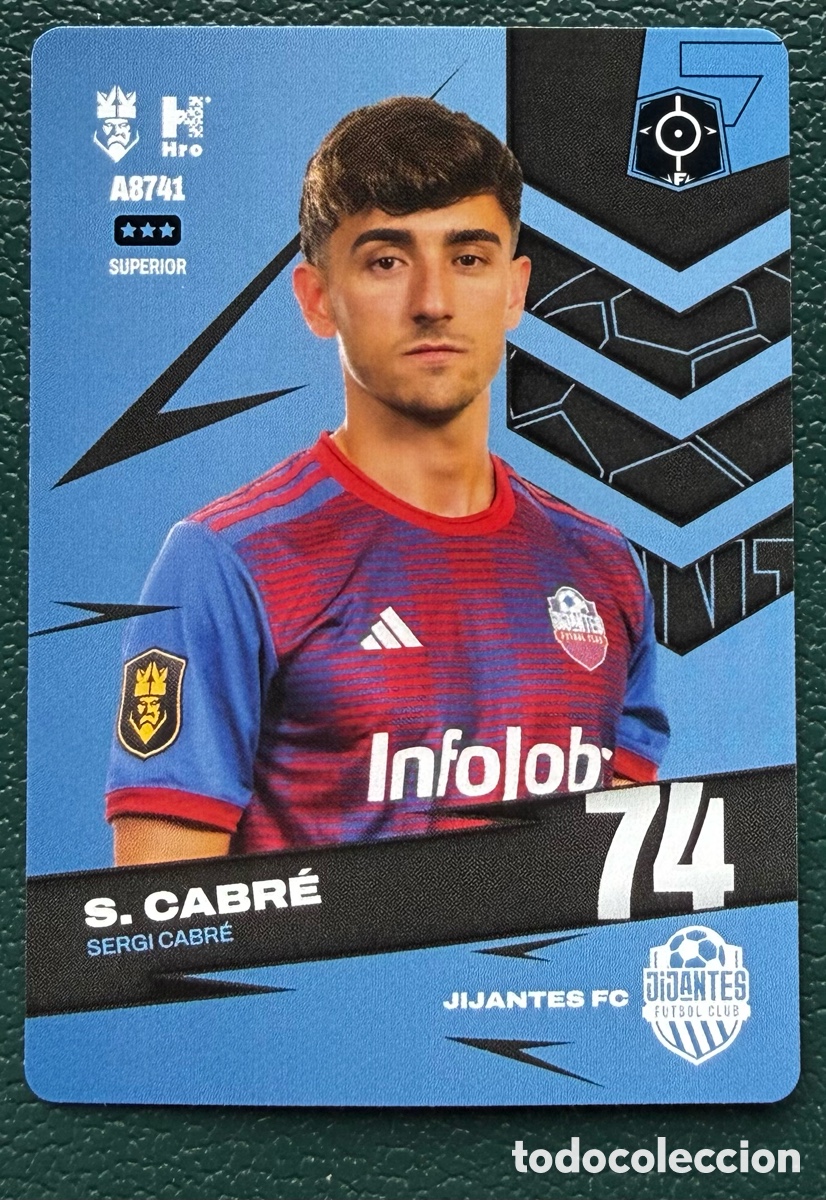 Football Stickers: A8741 SERGI CABRE JIJANTES FC FICHAS ALBUM KINGS LEAGUE INFOJOBS 2024 KOLEX
