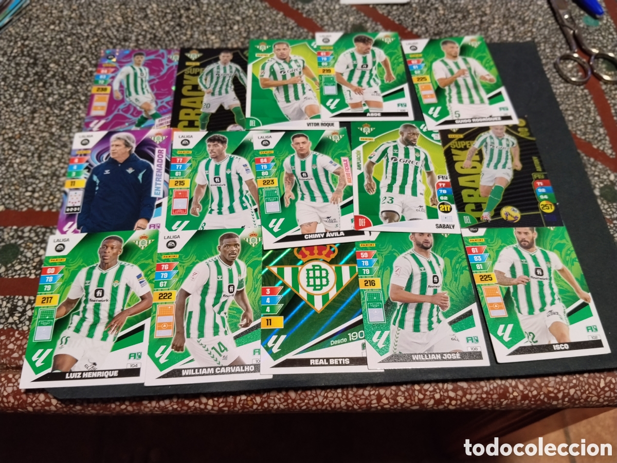Cromos de f&uacute;tbol: 15 Cromos Betis ......