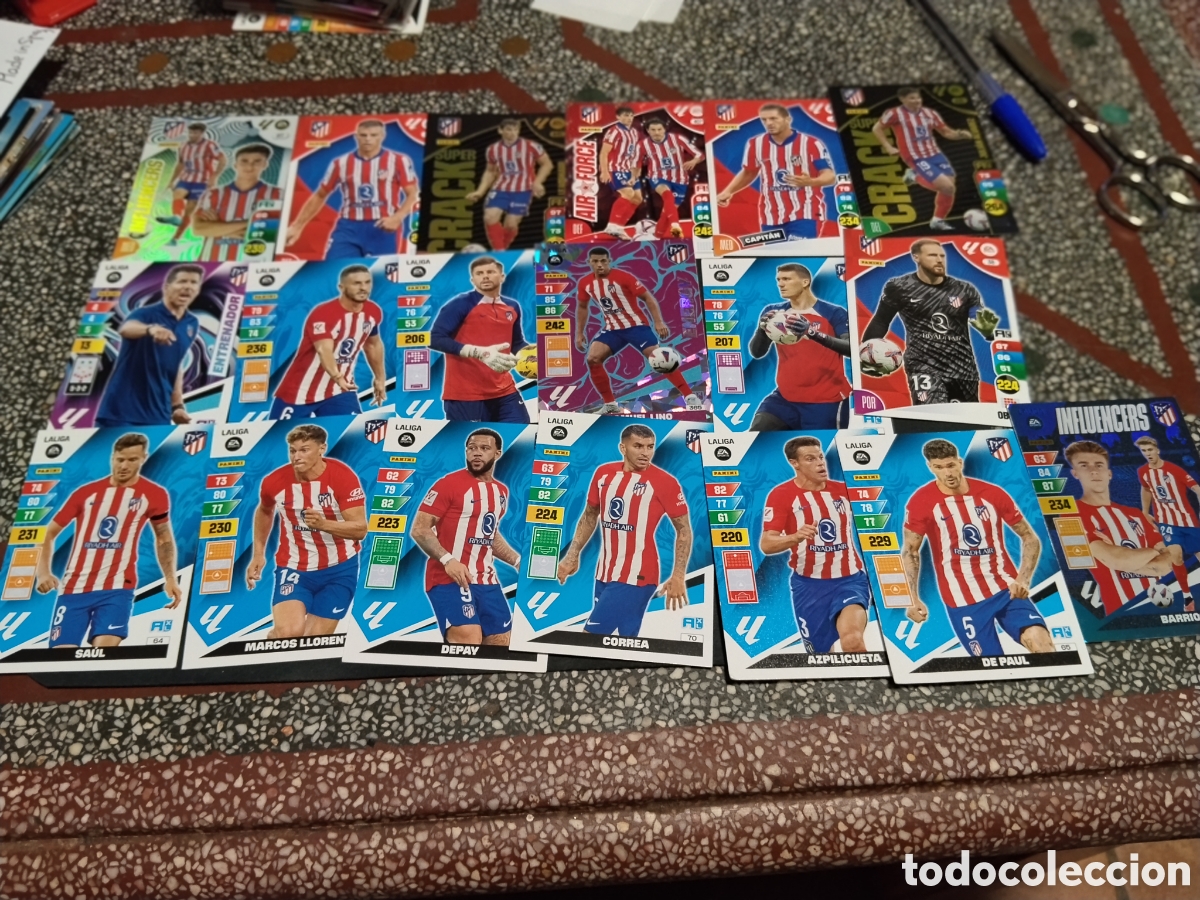 Cromos de f&uacute;tbol: 19 Cromos Atl&eacute;tico de Madrid