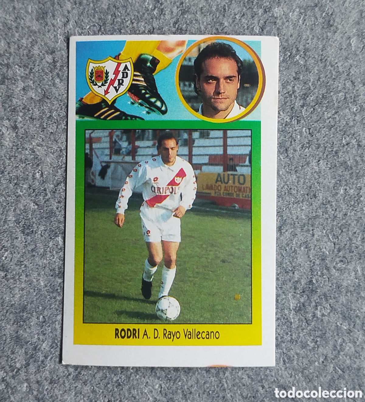 Cromos de f&uacute;tbol: ADHESIVO BAJA RODRI RAYO VALLECANO LIGA 93 94 1993 1994 ESTE SIN PEGAR NUNCA PEGADO CROMO