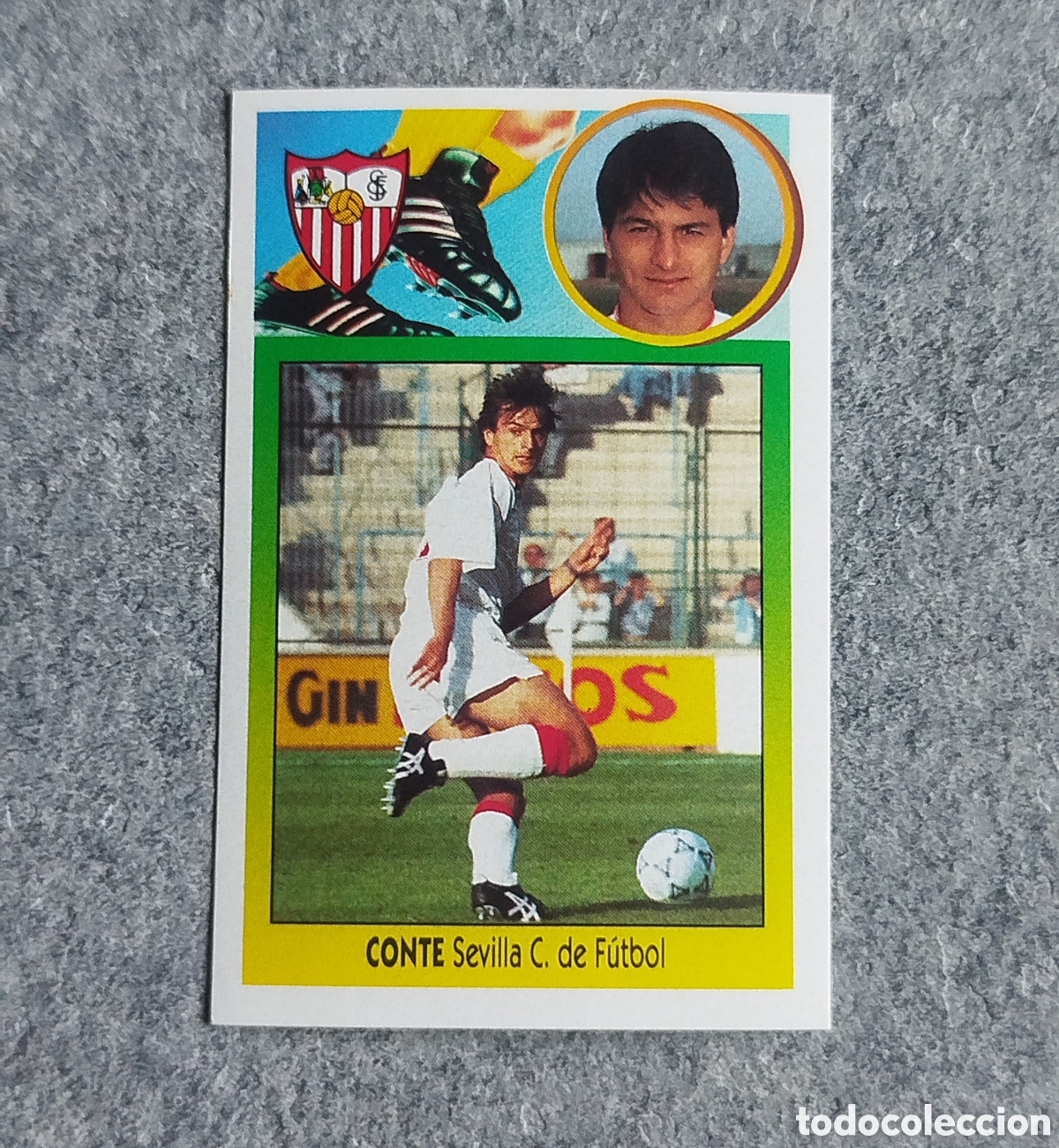 Cromos de f&uacute;tbol: ADHESIVO BAJA CONTE SEVILLA LIGA 93 94 1993 1994 ESTE SIN PEGAR NUNCA PEGADO CROMO