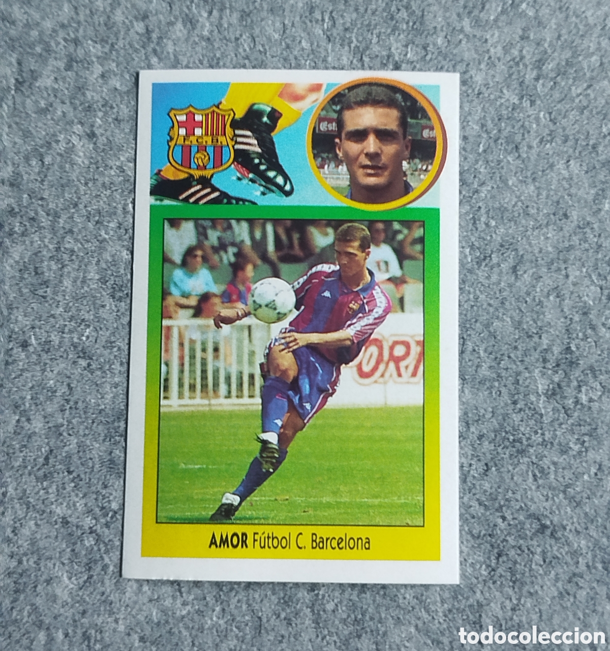 Cromos de f&uacute;tbol: ADHESIVO AMOR FC BARCELONA BAR&Ccedil;A LIGA 93 94 1993 1994 ESTE SIN PEGAR NUNCA PEGADO CROMO