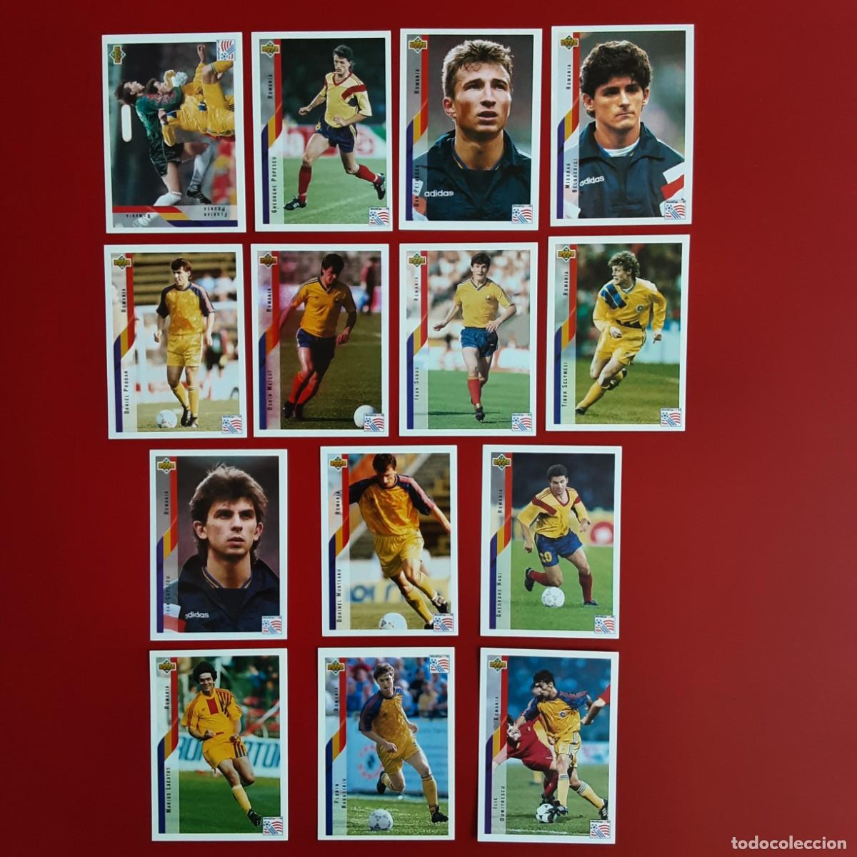 Cromos de f&uacute;tbol: SELECCION COMPLETA RUMANIA MUNDIAL USA 94 UPPER DECK STICKERS-NUNCA PEGADO-LACATUS/HAGI