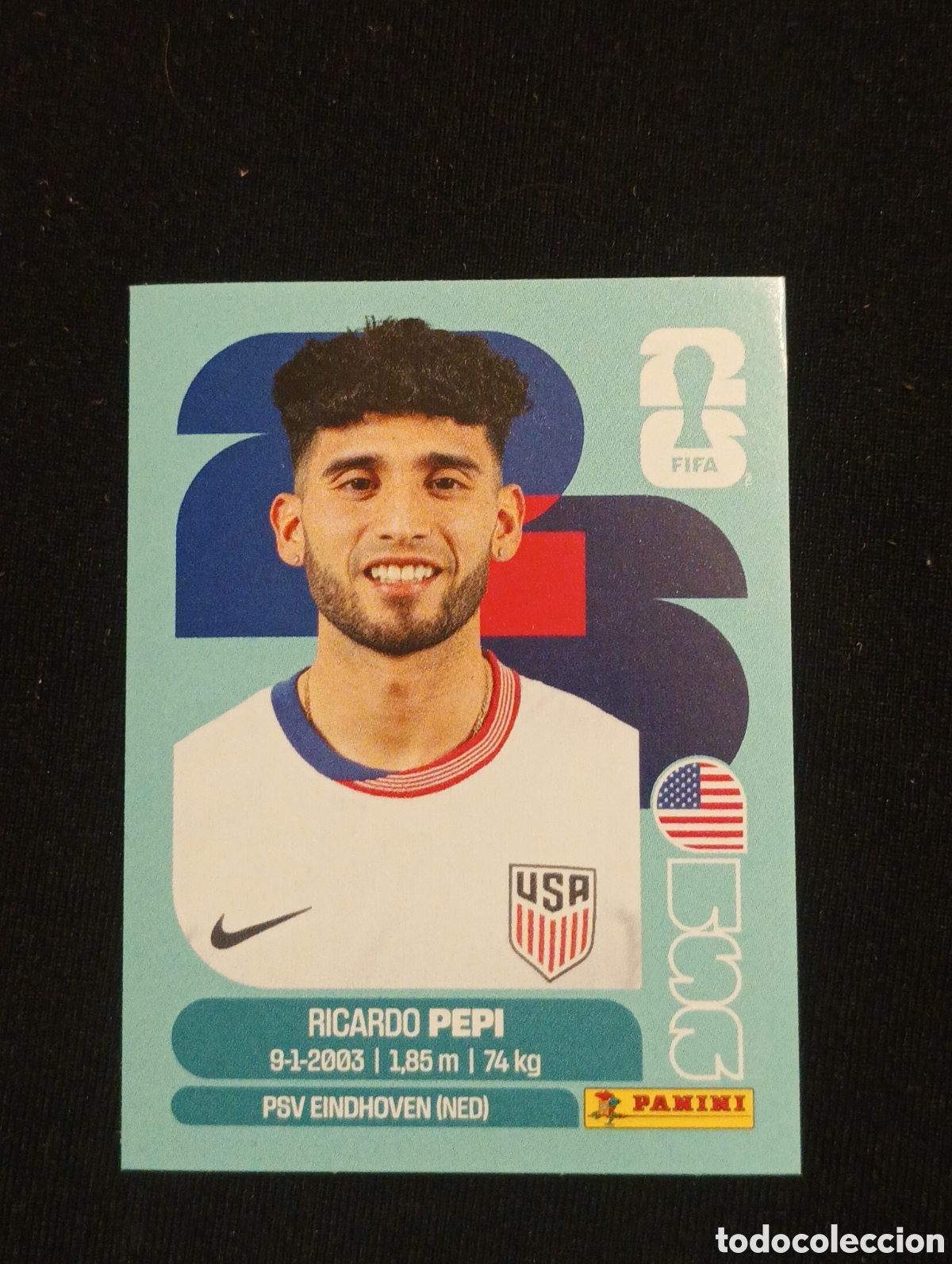 Cromos de f&uacute;tbol: mundial panini 2026 Ricardo Pepi