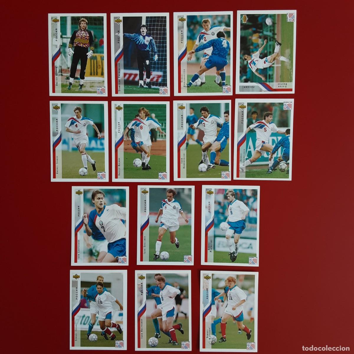 Cromos de f&uacute;tbol: SELECCION COMPLETA URSS MUNDIAL USA 94 UPPER DECK STICKERS-NUNCA PEGADO-