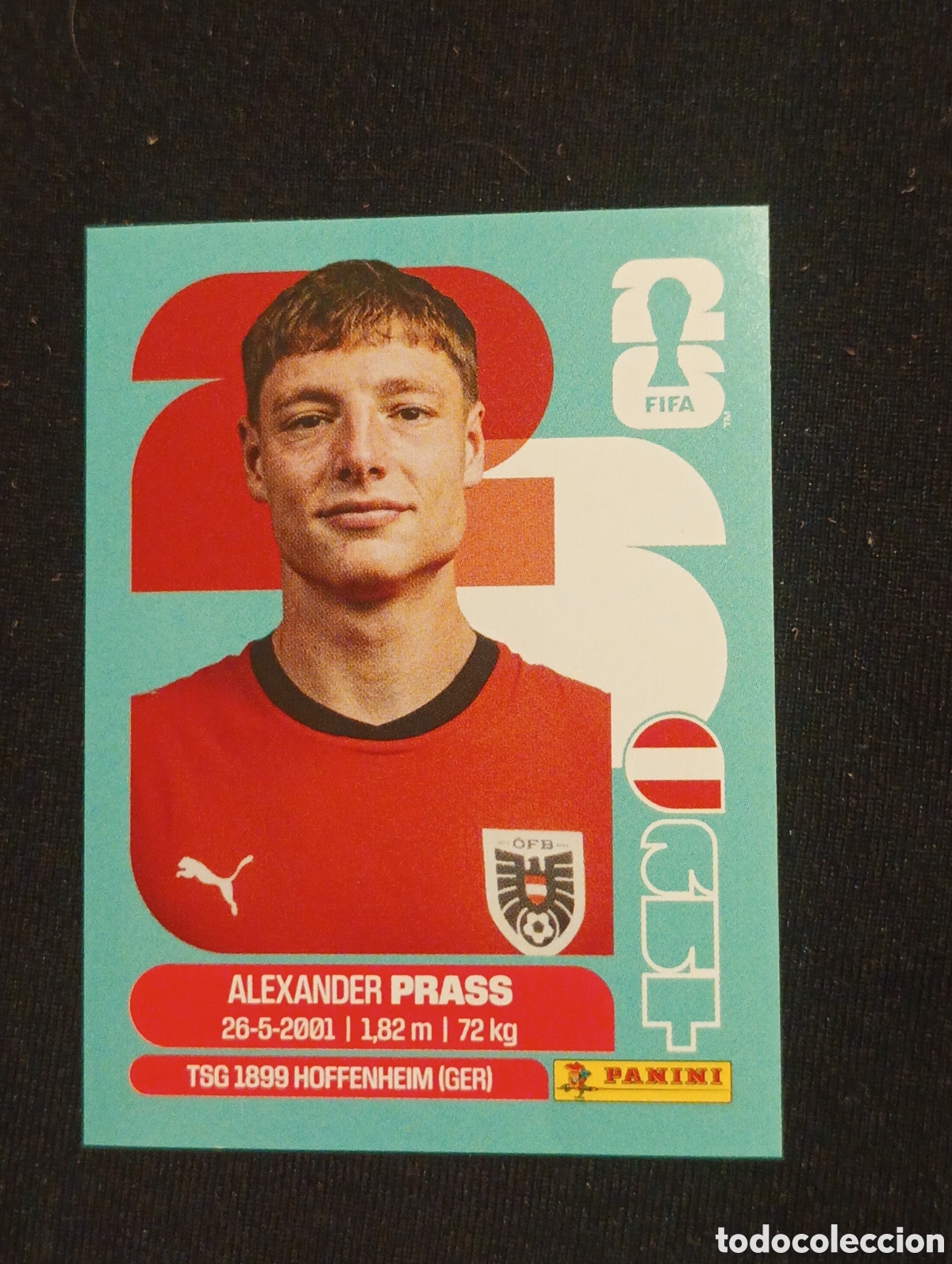 Cromos de f&uacute;tbol: mundial panini 2026 Alexander prass