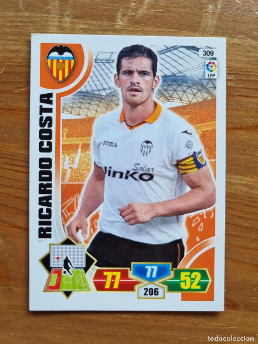 Cromos de f&uacute;tbol: 309 RICARDO COSTA (Valencia CF). Liga 2013 2014 13 14 Adrenalyn XL