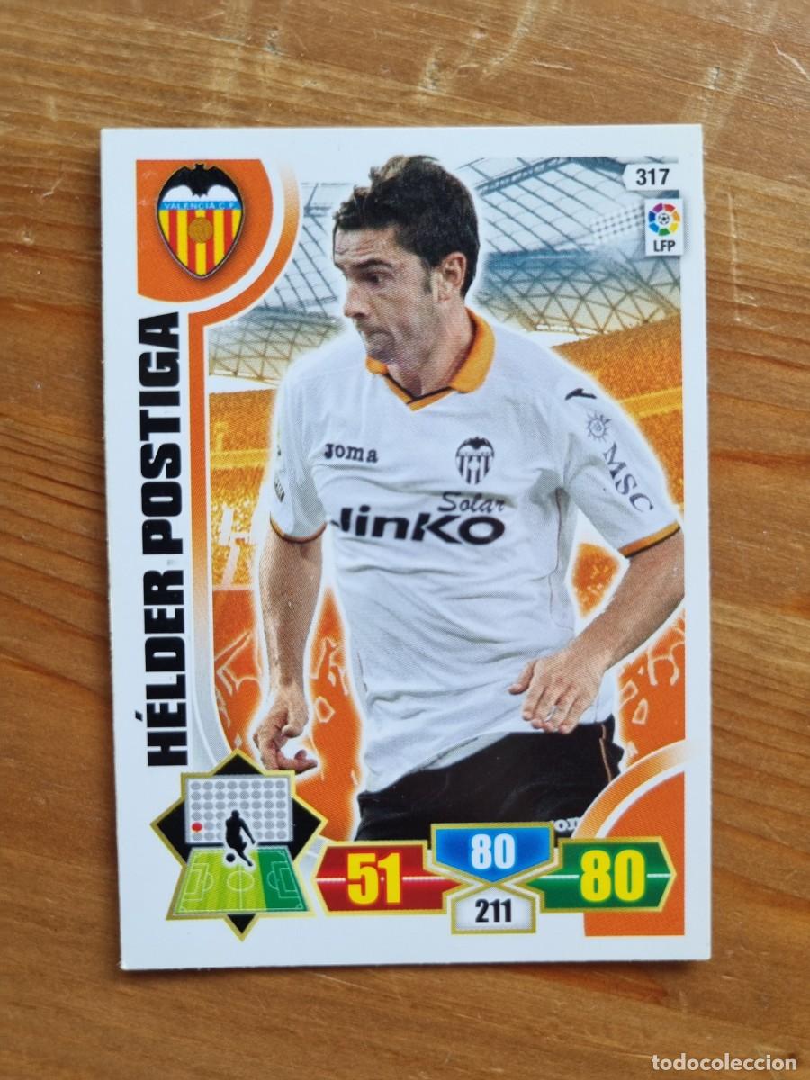 Cromos de f&uacute;tbol: 317 H&Eacute;LDER POSTIGA (Valencia CF). Liga 2013 2014 13 14 Adrenalyn XL