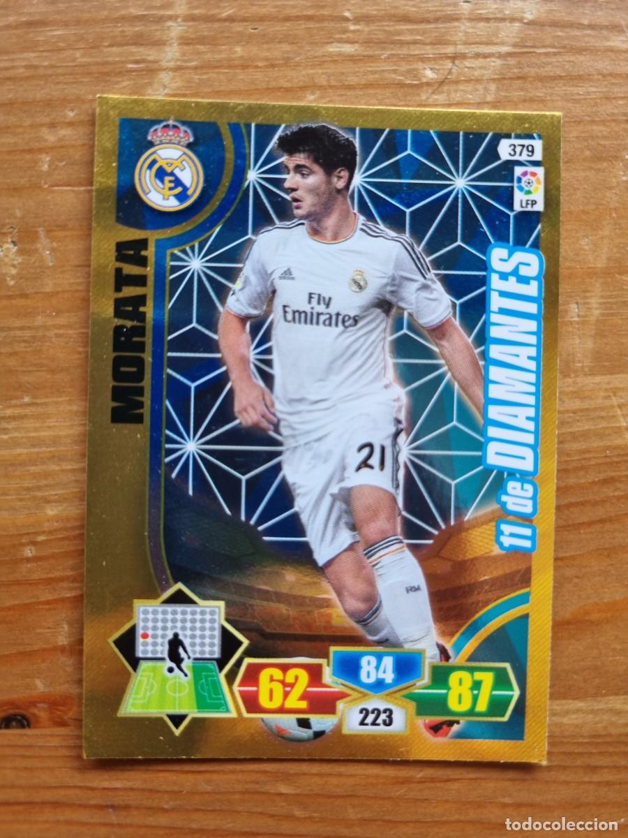 Cromos de f&uacute;tbol: 379 MORATA (Rea Madrid CF) 11 DE DIAMANTES. Liga 2013 2014 13 14 Adrenalyn XL