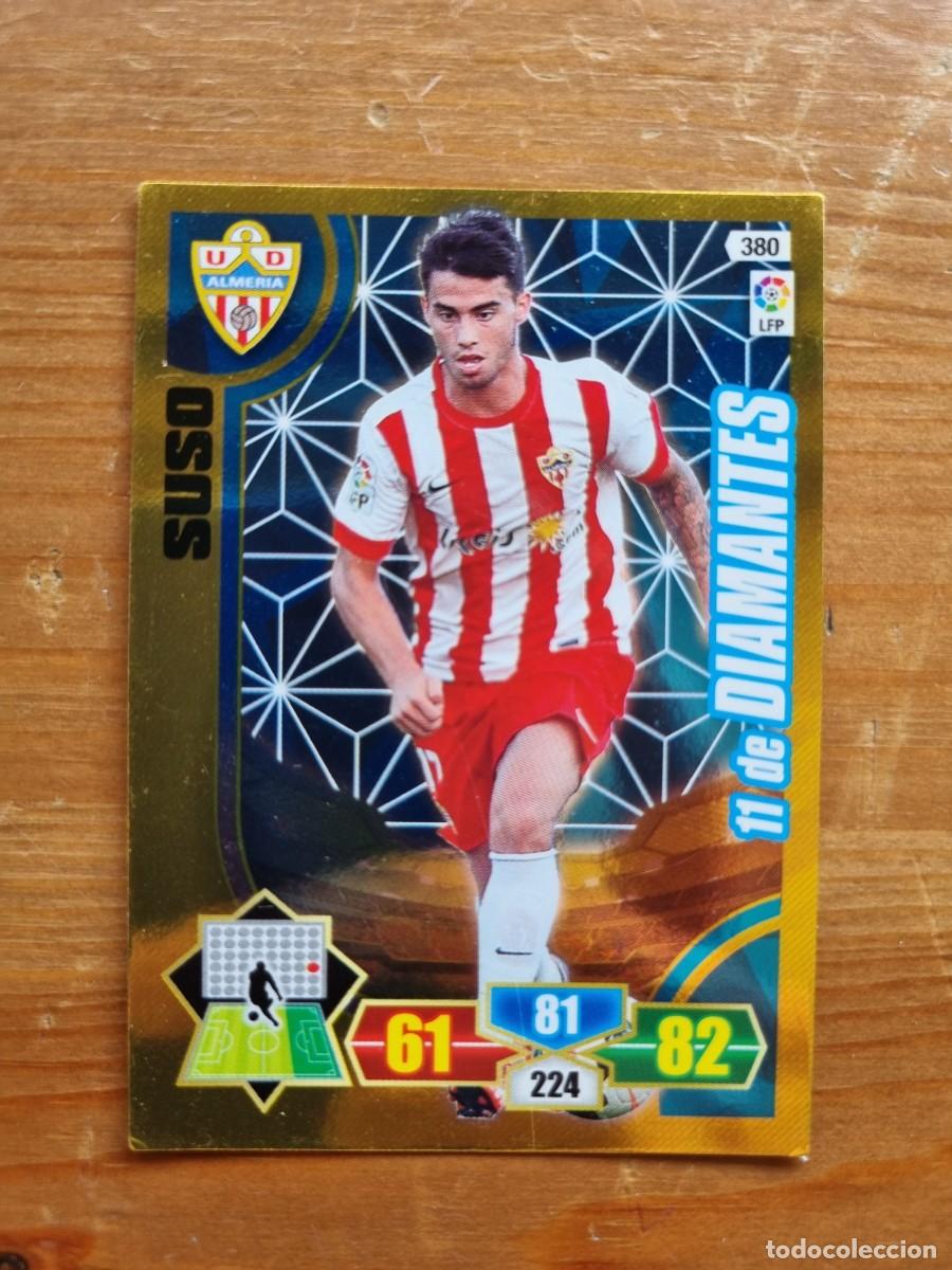 Cromos de f&uacute;tbol: 380 SUSO (UD Almer&iacute;a) 11 DE DIAMANTES. Liga 2013 2014 13 14 Adrenalyn XL
