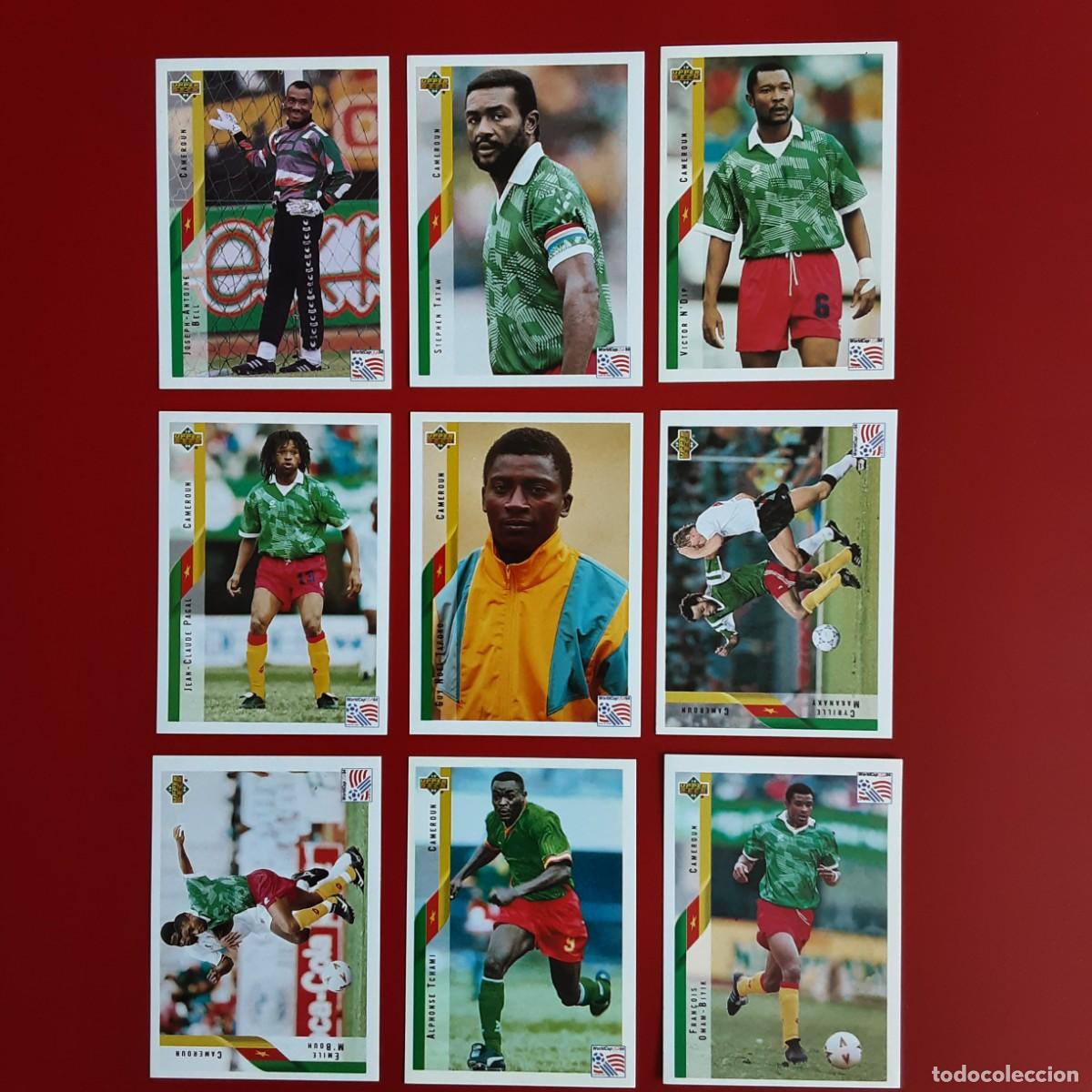 Cromos de f&uacute;tbol: SELECCION COMPLETA CAMERUN MUNDIAL USA 94 UPPER DECK STICKERS-NUNCA PEGADO-