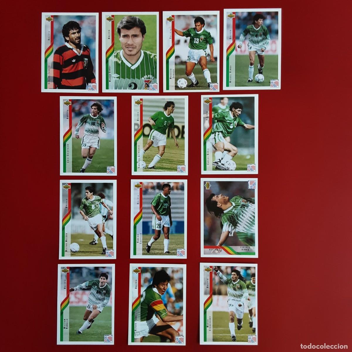 Cromos de f&uacute;tbol: SELECCION COMPLETA BOLIVIA MUNDIAL USA 94 UPPER DECK STICKERS-NUNCA PEGADO-