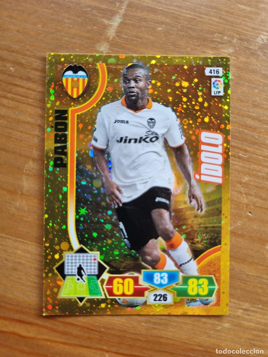 Cromos de f&uacute;tbol: 416 PAB&Oacute;N (Valencia CF) &Iacute;DOLO. Liga 2013 2014 13 14 Adrenalyn XL