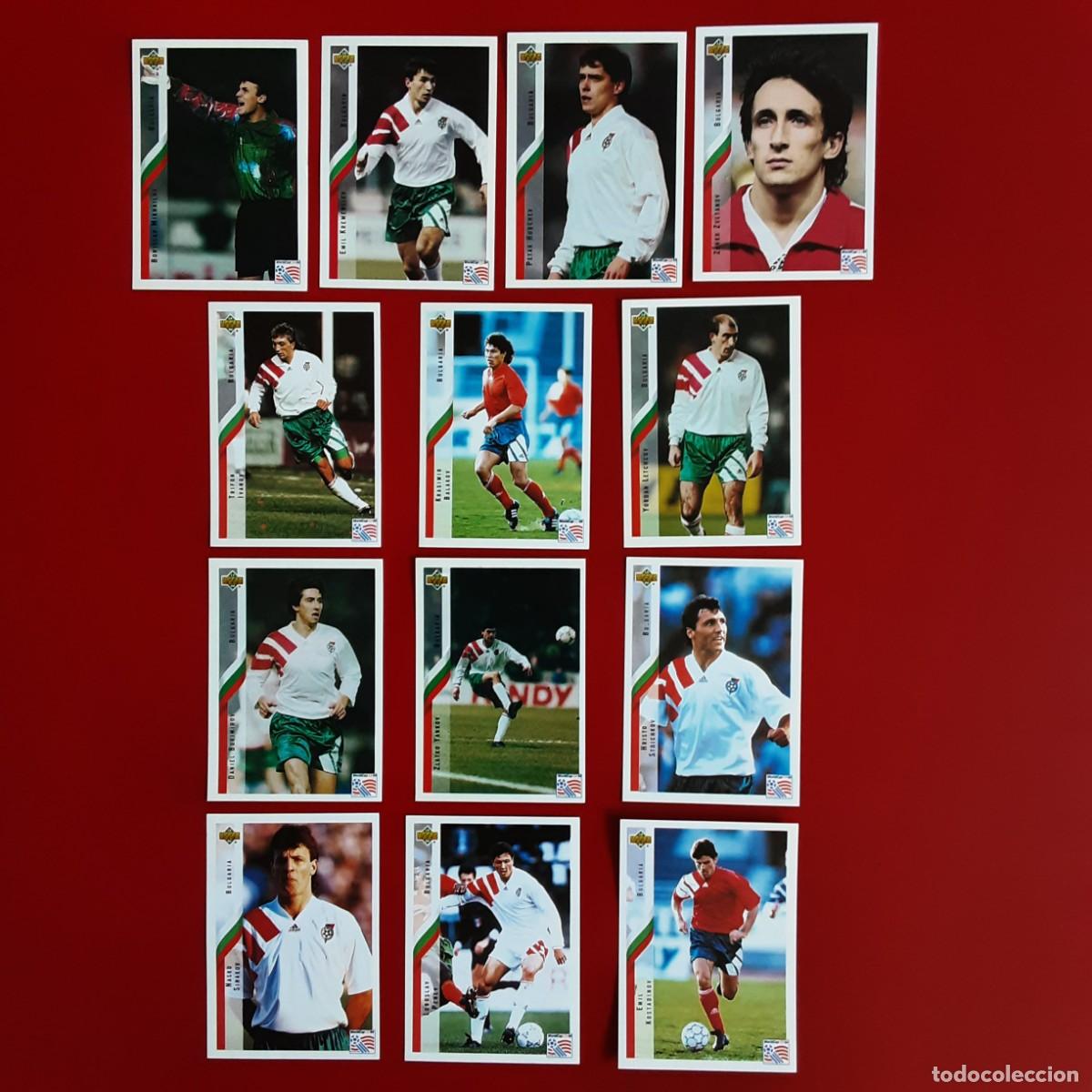 Cromos de f&uacute;tbol: SELECCION COMPLETA BULGARIA MUNDIAL USA 94 UPPER DECK STICKERS-NUNCA PEGADO-PENEV/STOICHKOV