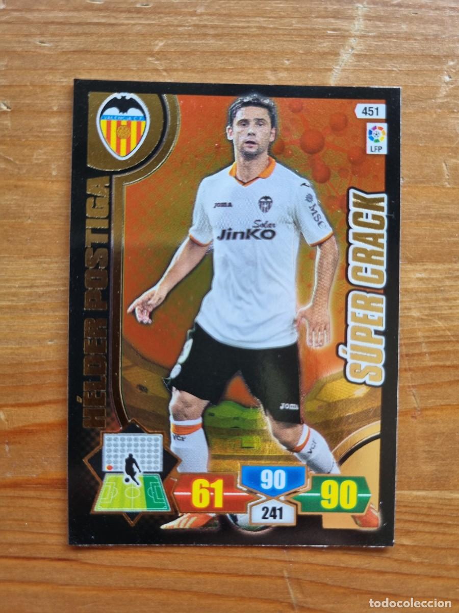 Cromos de f&uacute;tbol: 451 H&Eacute;LDER POSTIGA (Valencia CF) S&Uacute;PER CRACK. Liga 2013 2014 13 14 Adrenalyn XL