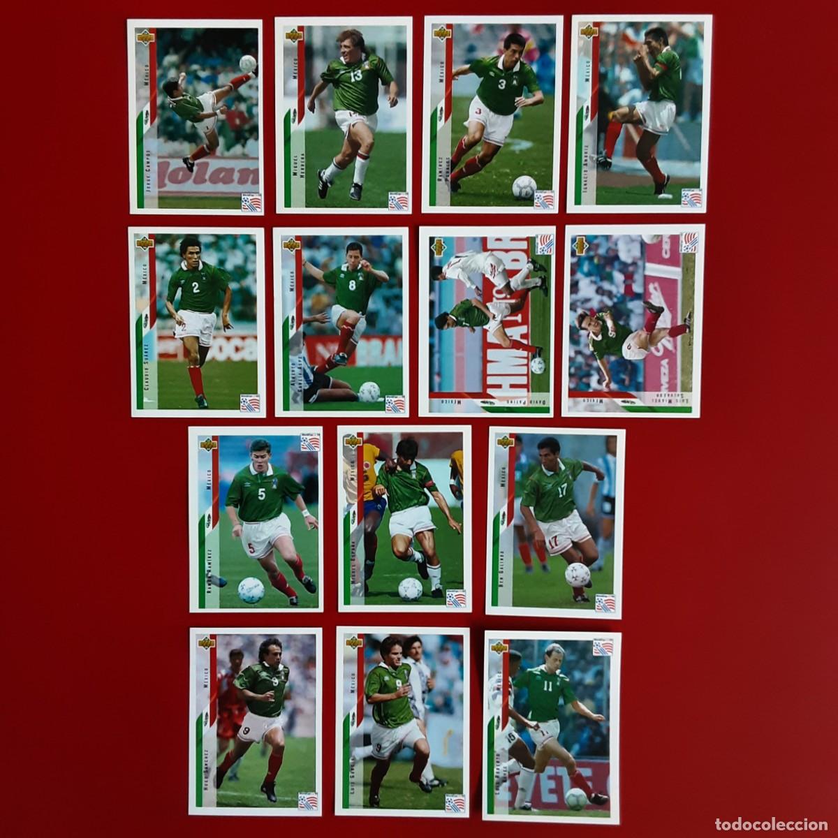 Cromos de f&uacute;tbol: SELECCION COMPLETA MEXICO MUNDIAL USA 94 UPPER DECK STICKERS-NUNCA PEGADO-HUGO SANCHEZ