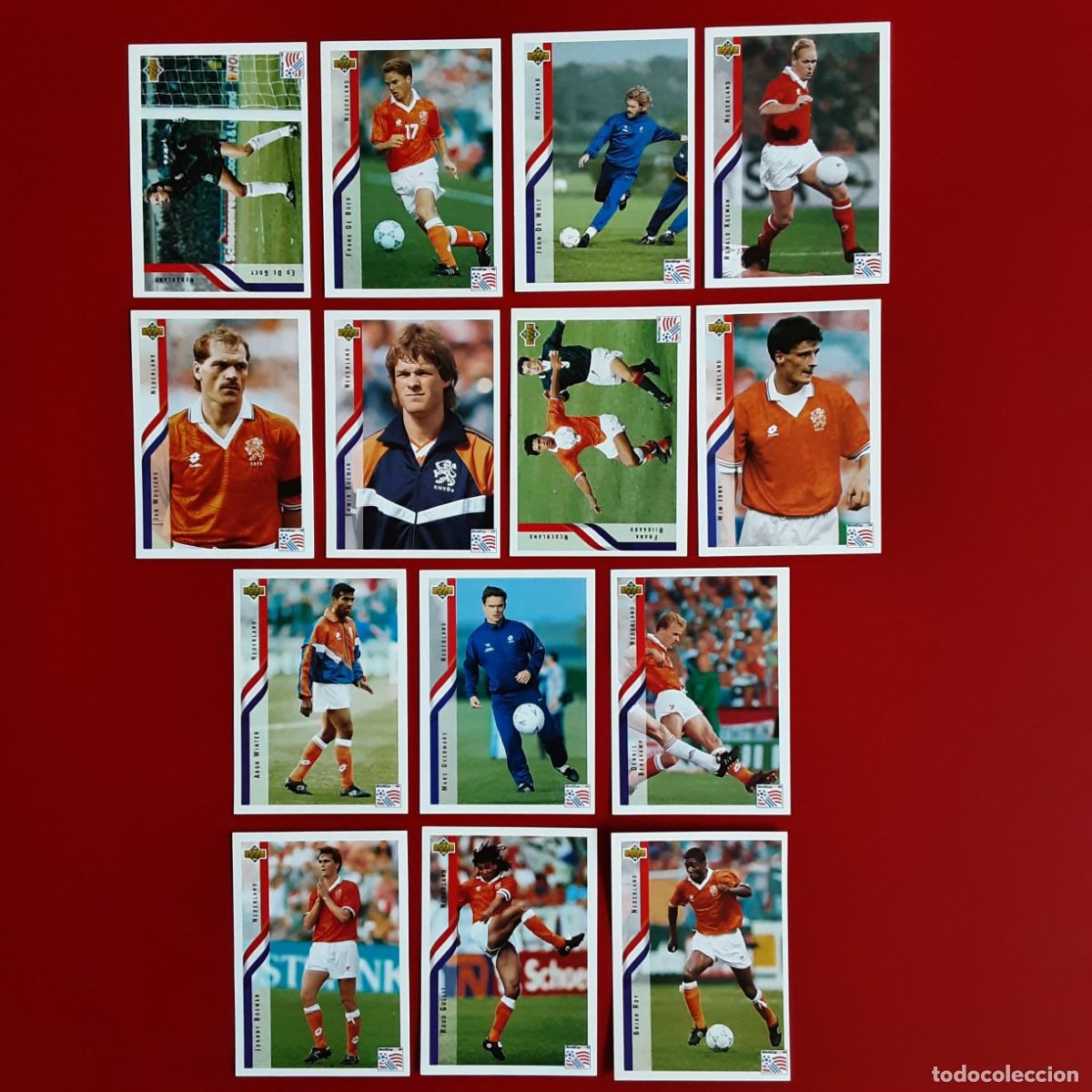 Cromos de f&uacute;tbol: SELECCION COMPLETA HOLANDA MUNDIAL USA 94 UPPER DECK STICKERS-NUNCA PEGADO-BERGKAMP/GULLIT/KOEMAN