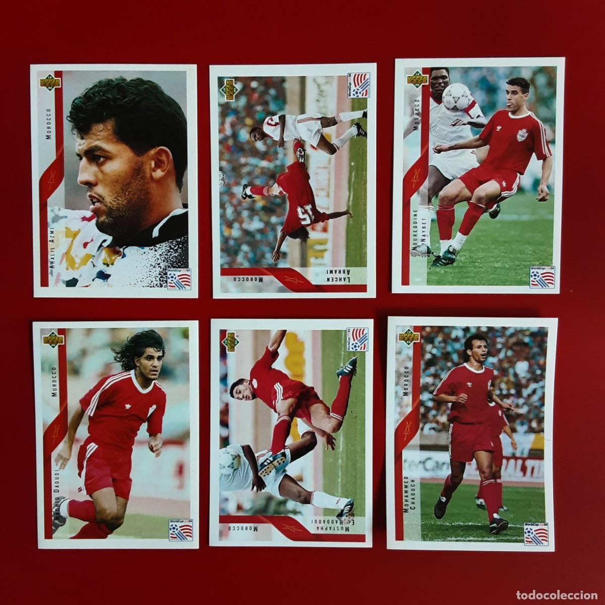Cromos de f&uacute;tbol: SELECCION COMPLETA MARRUECOS MUNDIAL USA 94 UPPER DECK STICKERS-NUNCA PEGADO-