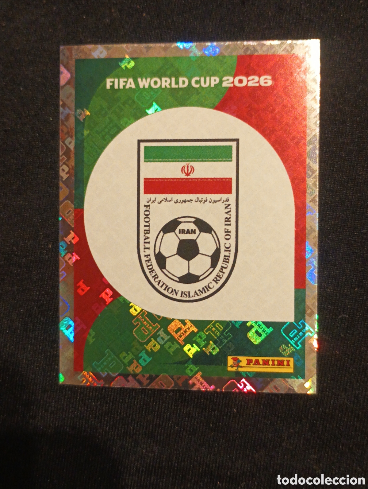 Cromos de f&uacute;tbol: mundial panini 2026 escudo iran