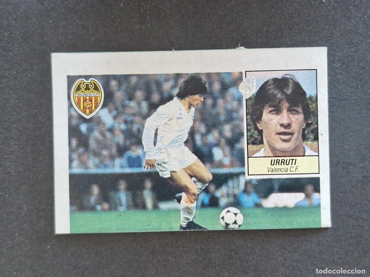 Cromos de f&uacute;tbol: L5 URRUTI VALENCIA C. F. LIGA ESTE 1984 1985 84 85 DESPEGADO RECUPERADO