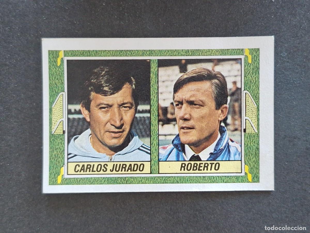 Cromos de f&uacute;tbol: L5 CARLOS JURADO - ROBERTO ENTRENADORES LIGA ESTE 1984 1985 84 85 DESPEGADO RECUPERADO