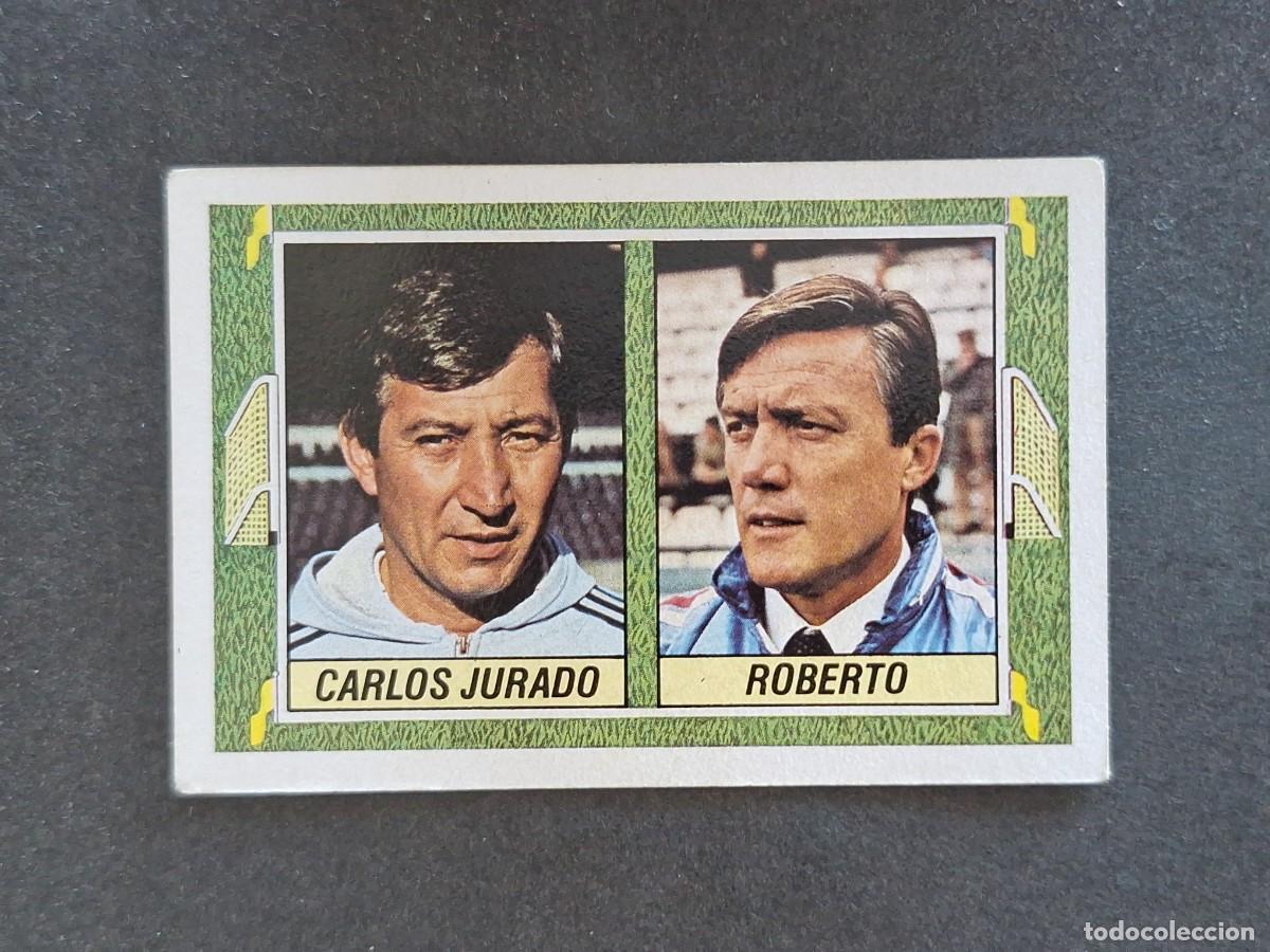 Cromos de f&uacute;tbol: L5 CARLOS JURADO - ROBERTO ENTRENADORES LIGA ESTE 1984 1985 84 85 DESPEGADO RECUPERADO
