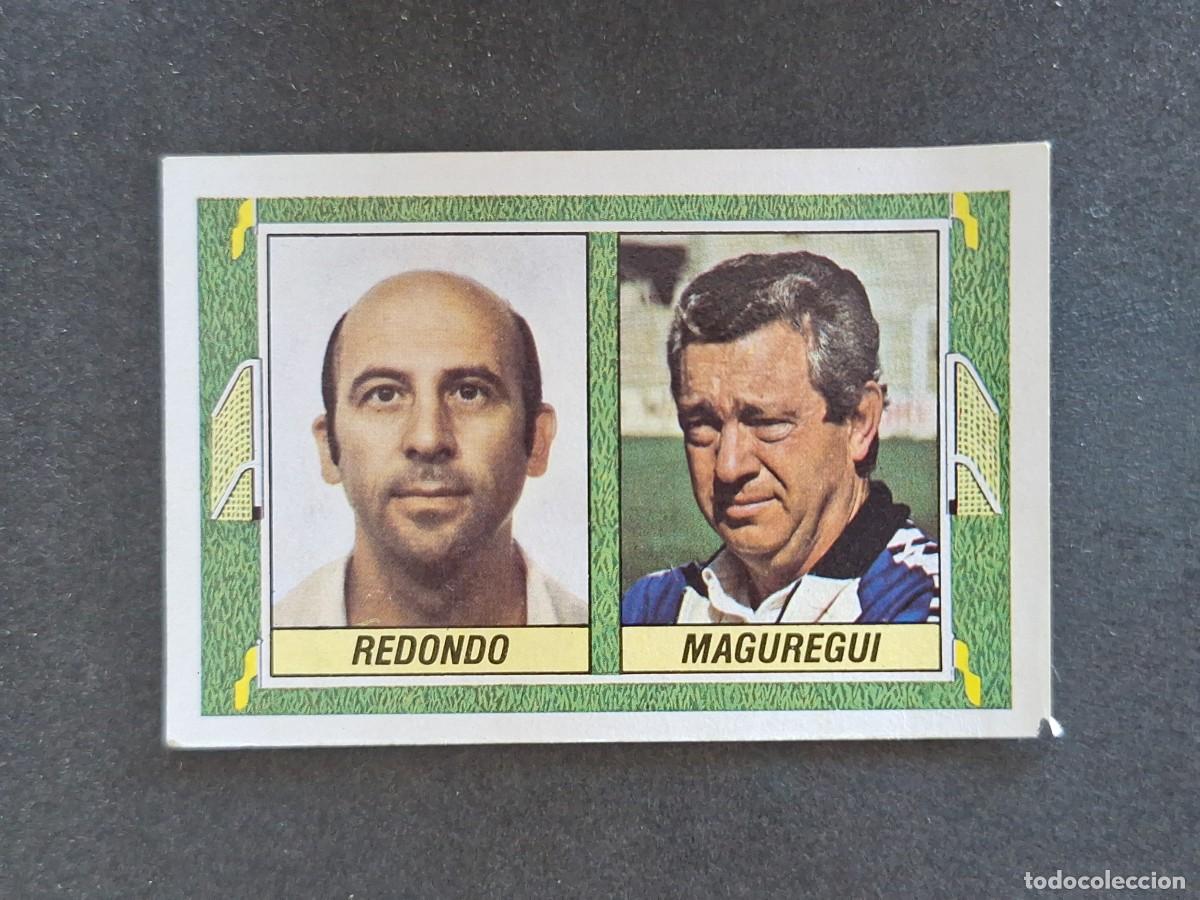 Cromos de f&uacute;tbol: L5 REDONDO - MAGUREGUI ENTRENADORES LIGA ESTE 1984 1985 84 85 DESPEGADO RECUPERADO