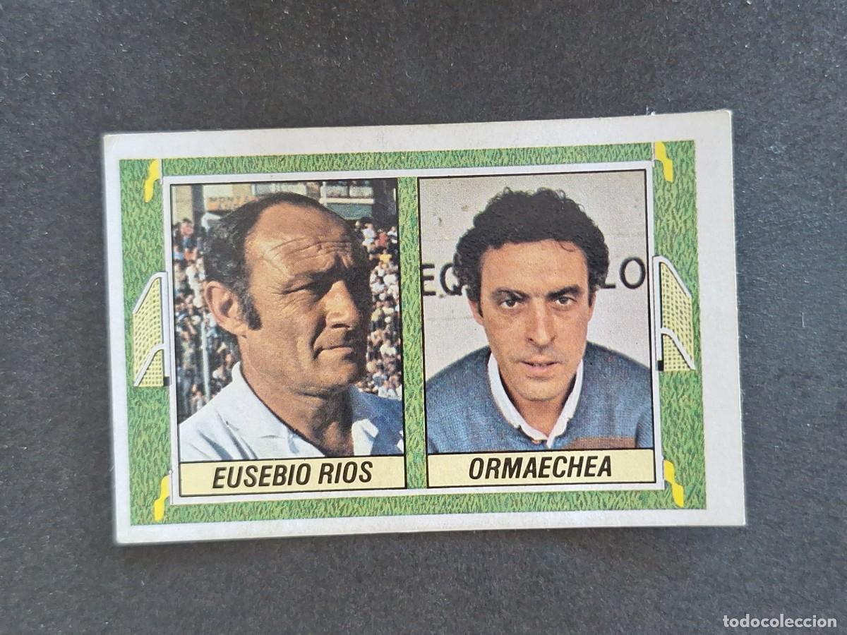 Cromos de f&uacute;tbol: L5 EUSEBIO RIOS - ORMAECHEA ENTRENADORES LIGA ESTE 1984 1985 84 85 DESPEGADO RECUPERADO