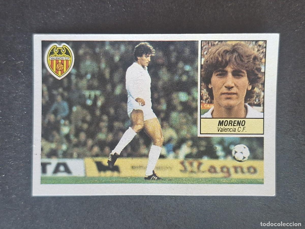 Cromos de f&uacute;tbol: L5 MORENO VALENCIA C. F. COLOCA LIGA ESTE 1984 1985 84 85 DESPEGADO RECUPERADO