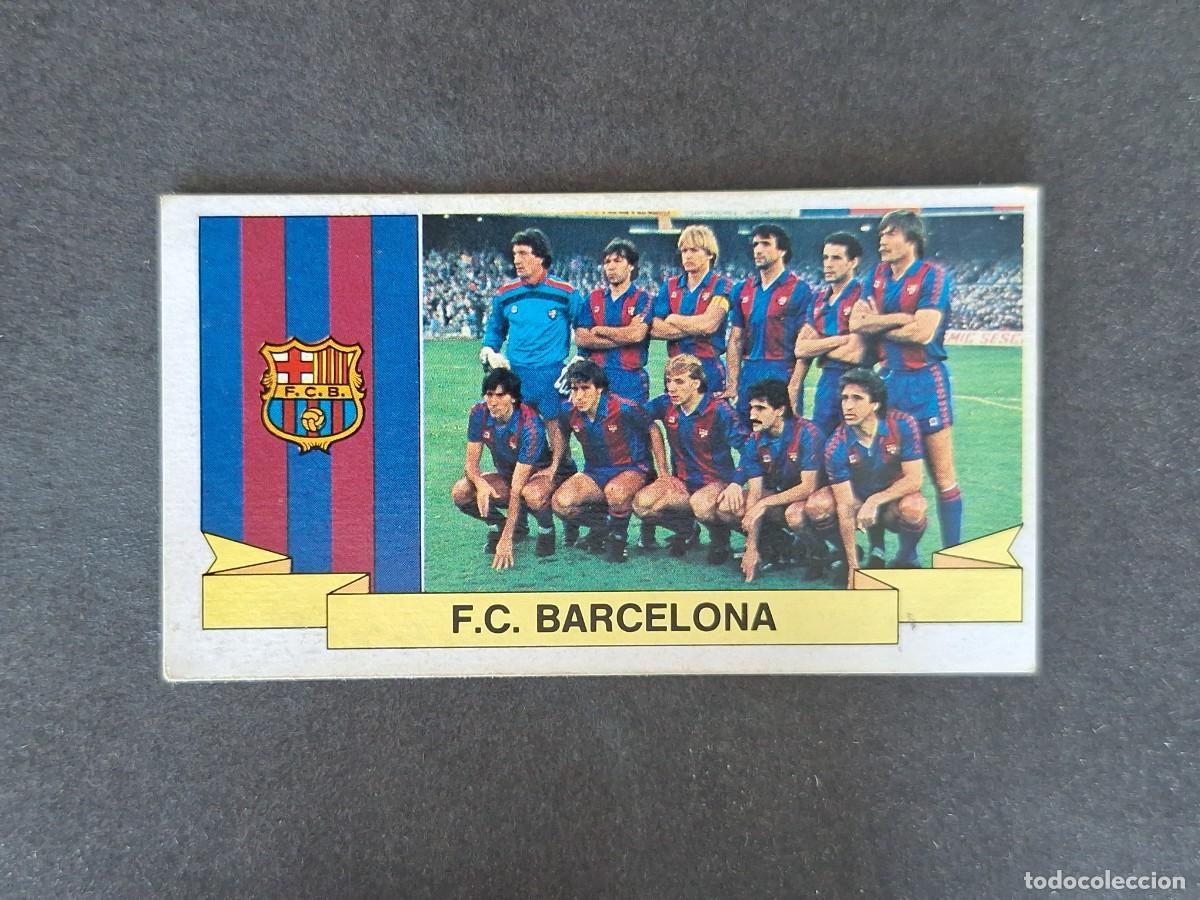 Cromos de f&uacute;tbol: L4 EQUIPO F. C. BARCELONA LIGA ESTE 1985 1986 85 86 DESPEGADO RECUPERADO