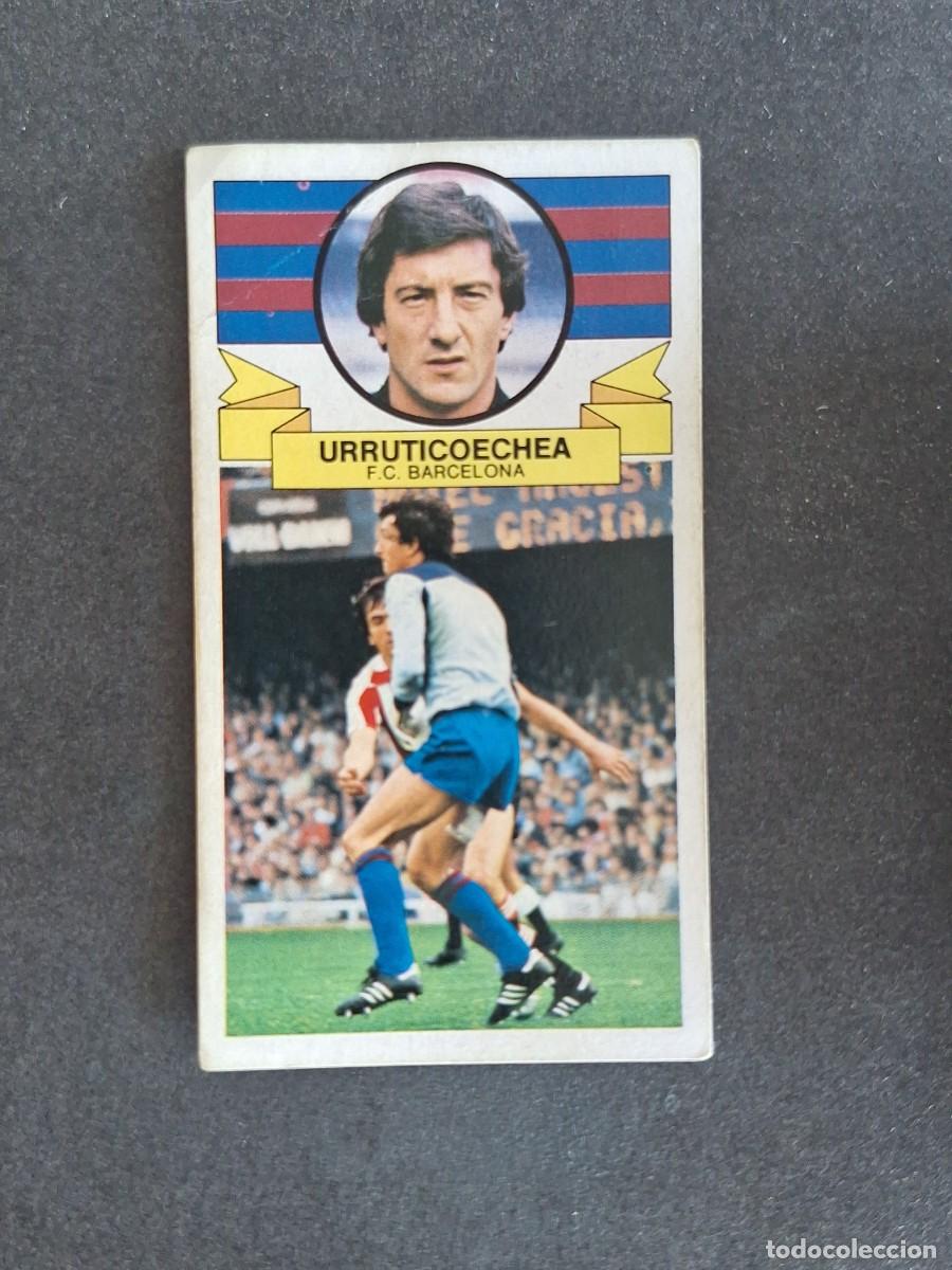 Cromos de f&uacute;tbol: L4 URRUTICOECHEA F. C. BARCELONA LIGA ESTE 1985 1986 85 86 DESPEGADO RECUPERADO