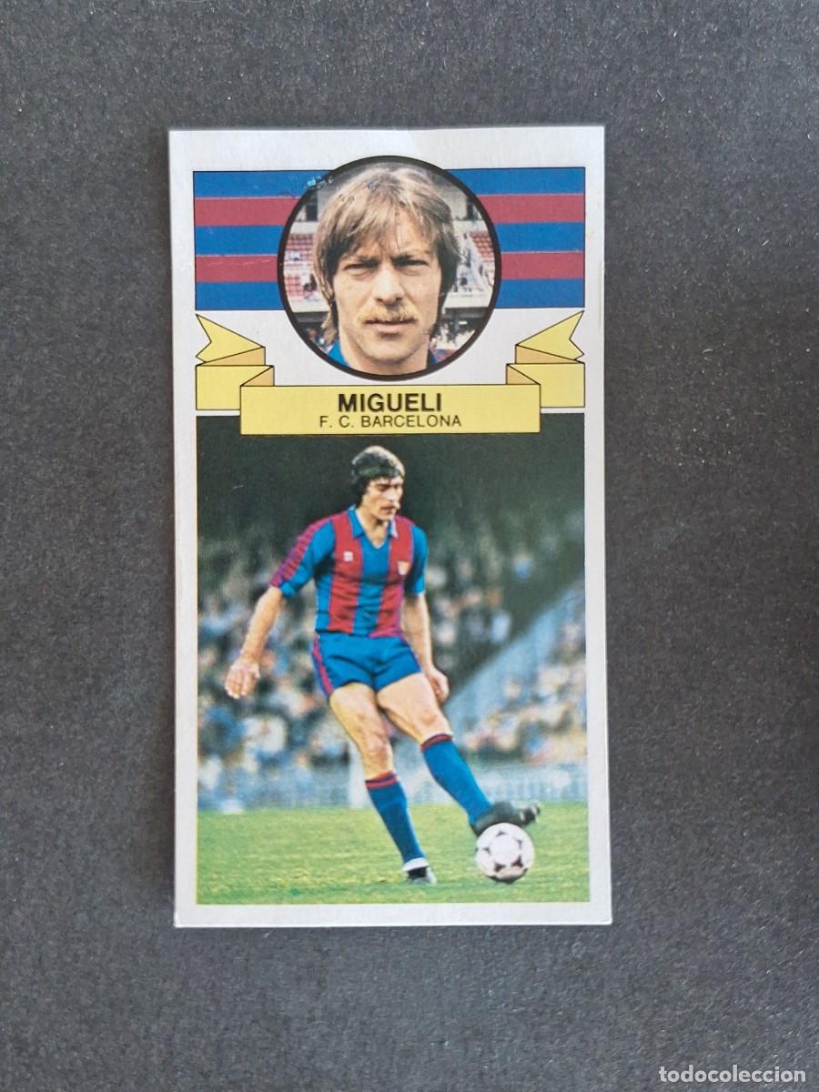 Cromos de f&uacute;tbol: L4 MIGUELI F. C. BARCELONA LIGA ESTE 1985 1986 85 86 DESPEGADO RECUPERADO