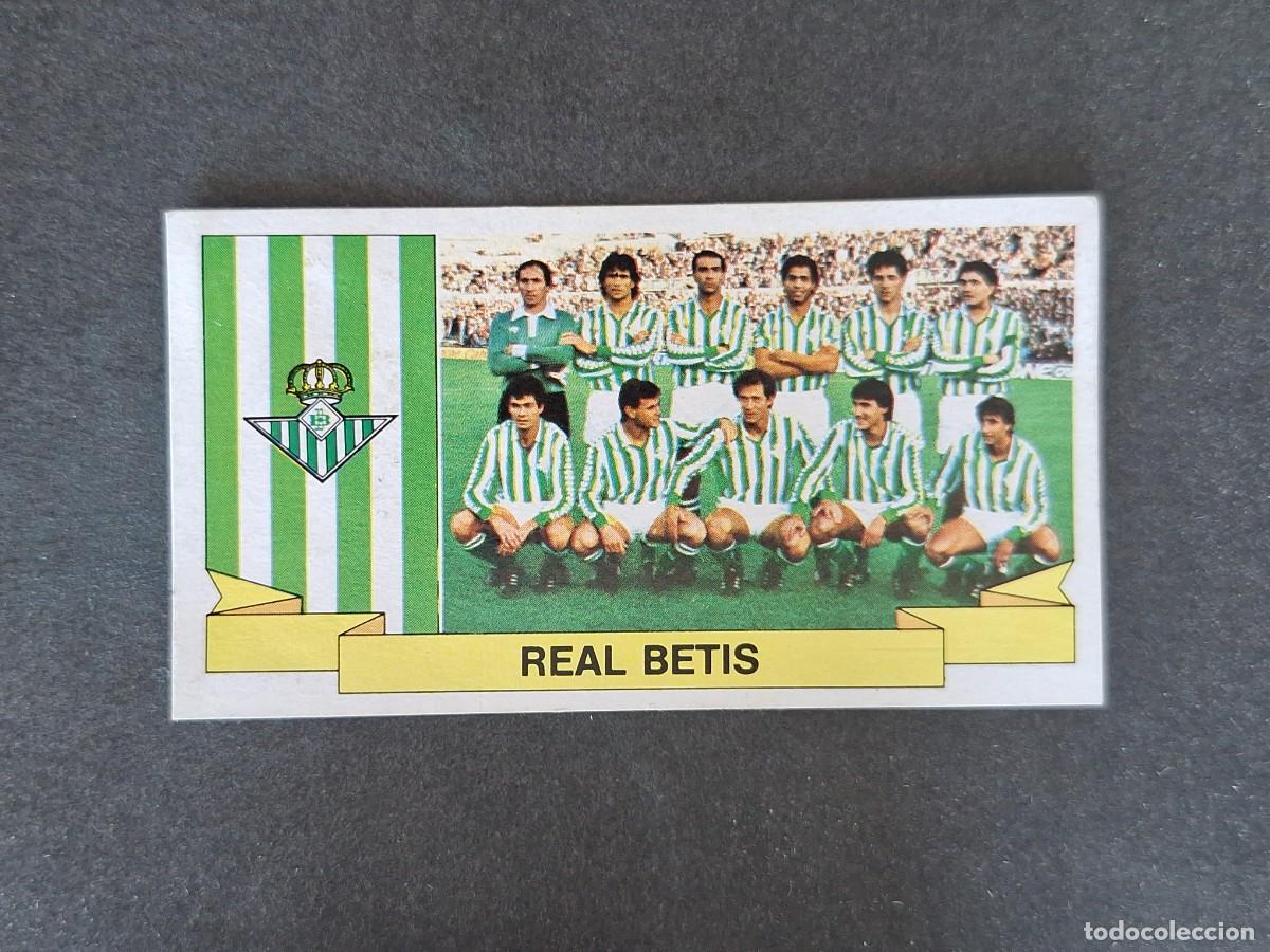 Cromos de f&uacute;tbol: L4 EQUIPO REAL BETIS BALOMPIE LIGA ESTE 1985 1986 85 86 DESPEGADO RECUPERADO
